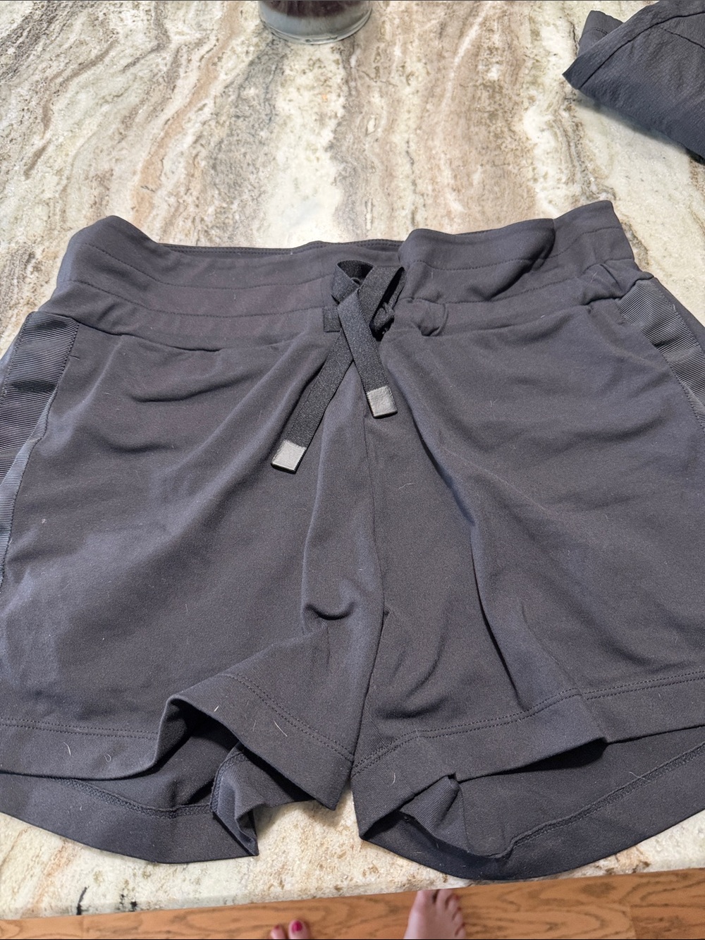 Athleta Black Drawcord Athletic Shorts